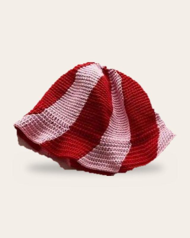 Candy Swirl Bucket Hat, handmade crochet bucket hat