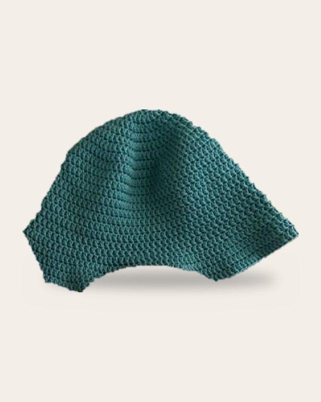 Teal Classic Bucket Hat, handmade crochet bucket hat